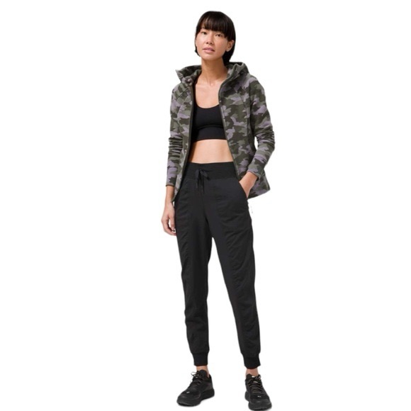 Lululemon Scuba Zip Up Hoodie Purple Camo Size 6 Women’s Hooded Sweater pockets - Picture 14 of 16